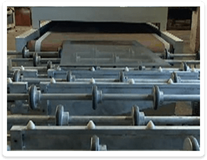 Glass Exit from Drying Oven to Outlet Conveyor Glass Exit from Drying Oven to Outlet Conveyor