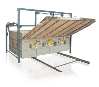 Sliding Glass Bending Oven with One Tiltable Top Annealing Station