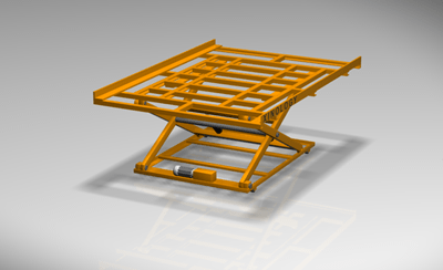 Scissors Lift Helps Glass Loading & Unloading